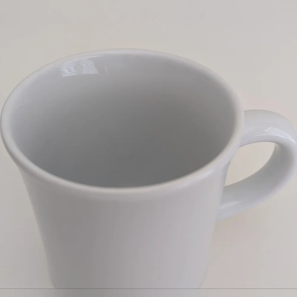 WILLIAMS SONOMA Vintage Essential White Mug French Bistro Cafe Porcelain